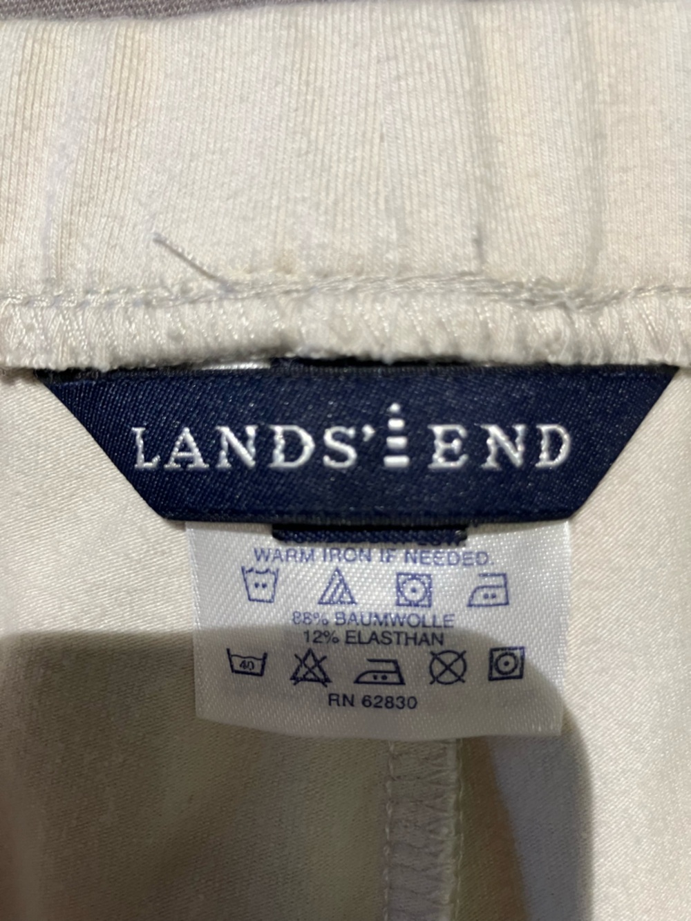 Lands' End Off-White Knit Pants - Picture 2 of 5